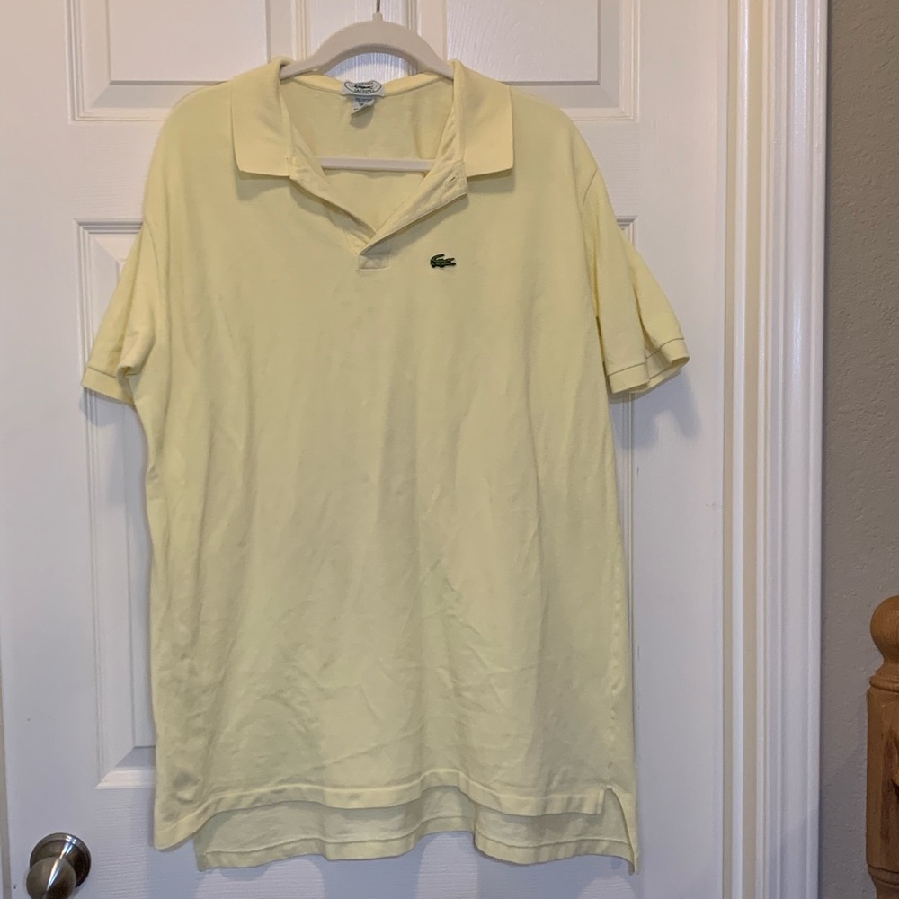 VNTG Men’s Yellow IZOD LACOSTE Collab USED IMPERFECT Condition | LT 100% Cotton